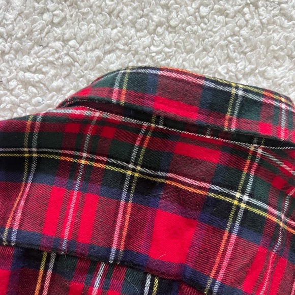 L.L. BEAN Women’s Scotch Plaid Flannel Shirt Relaxed Size XXS - Picture 8 of 13